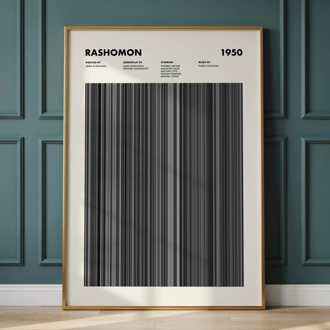 Rashomon Movie Barcode Poster
