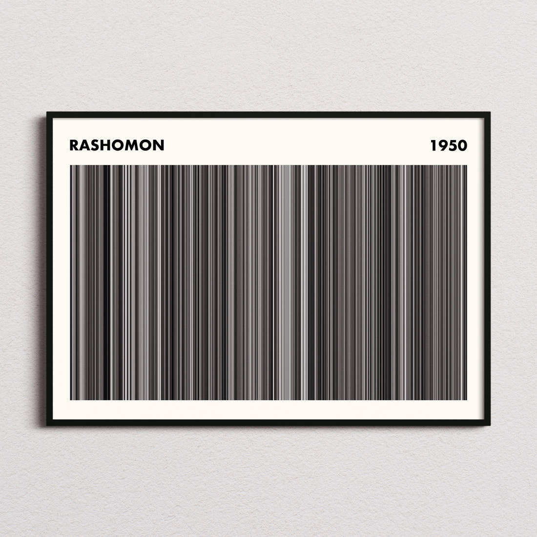 Rashomon Movie Barcode Poster - Simplified