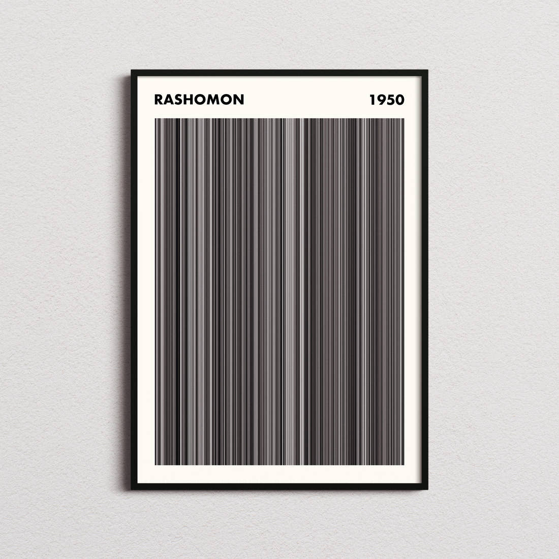 Rashomon Movie Barcode Poster - Simplified