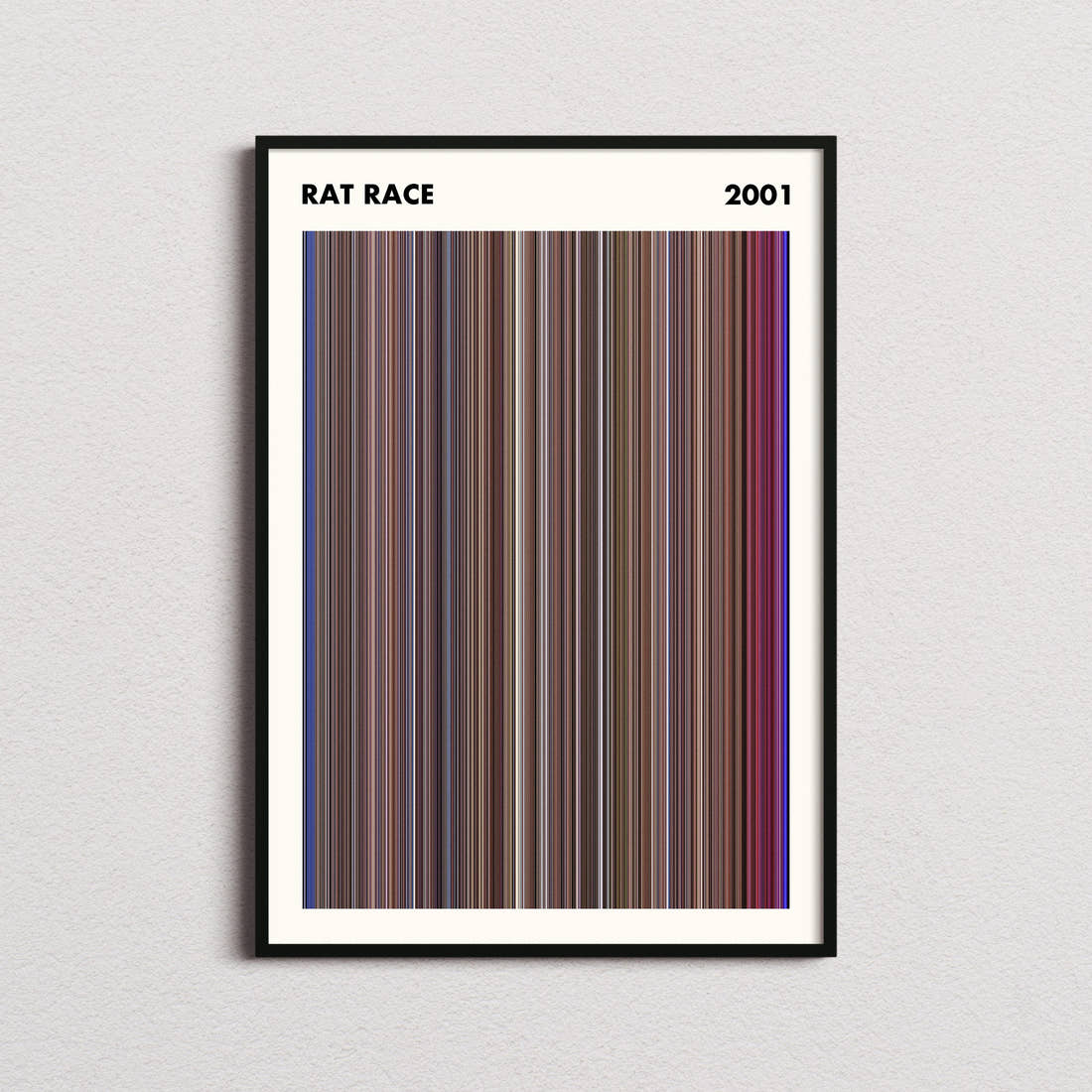 Rat Race Movie Barcode Poster - Simplified