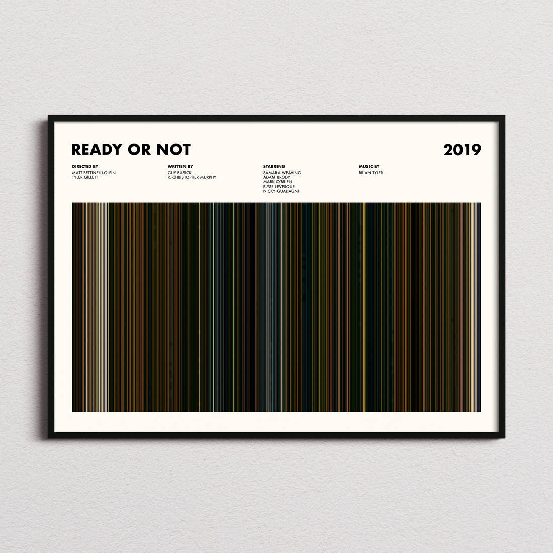 Ready or Not Movie Barcode Poster