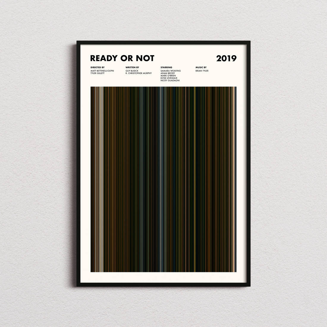Ready or Not Movie Barcode Poster