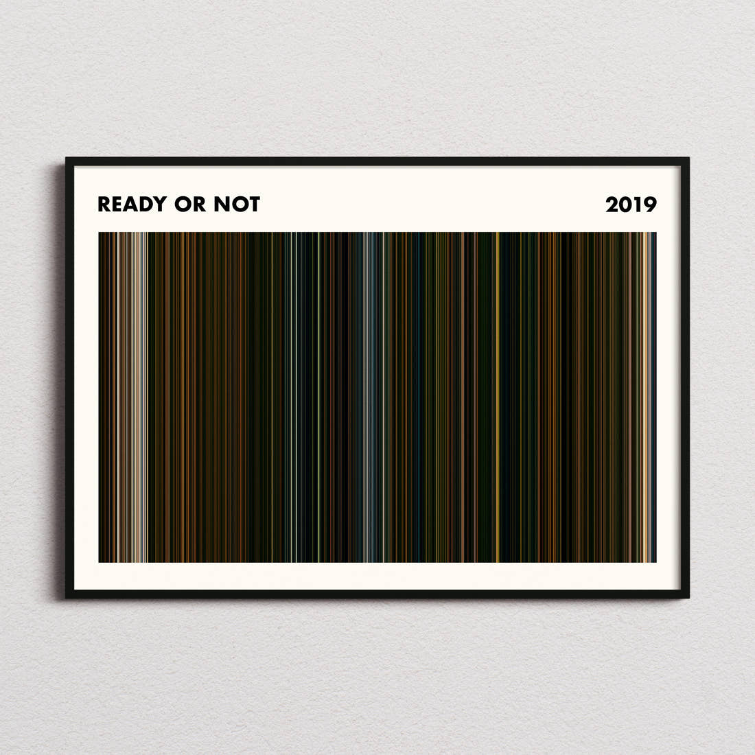 Ready or Not Movie Barcode Poster - Simplified
