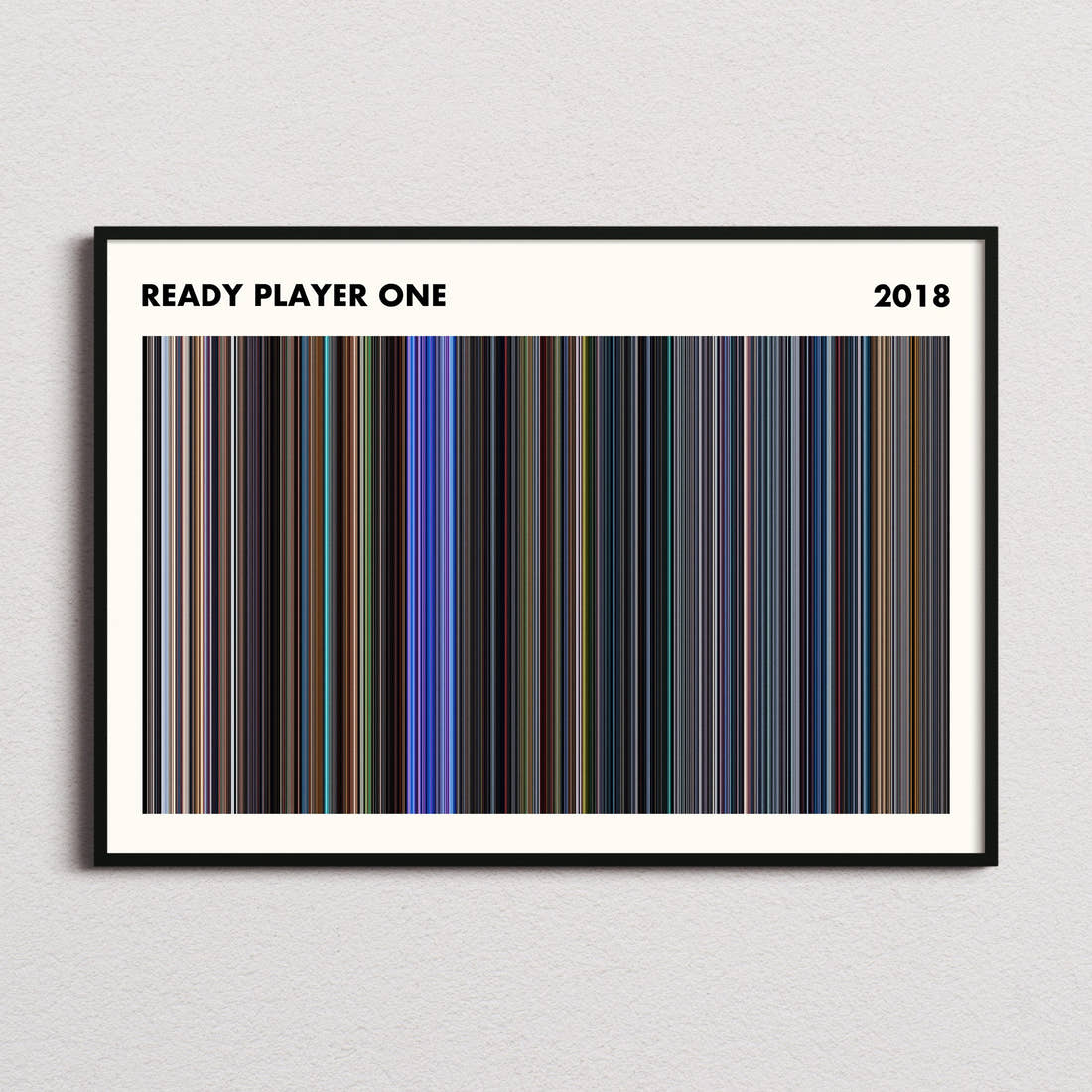 Ready Player One Movie Barcode Poster - Simplified