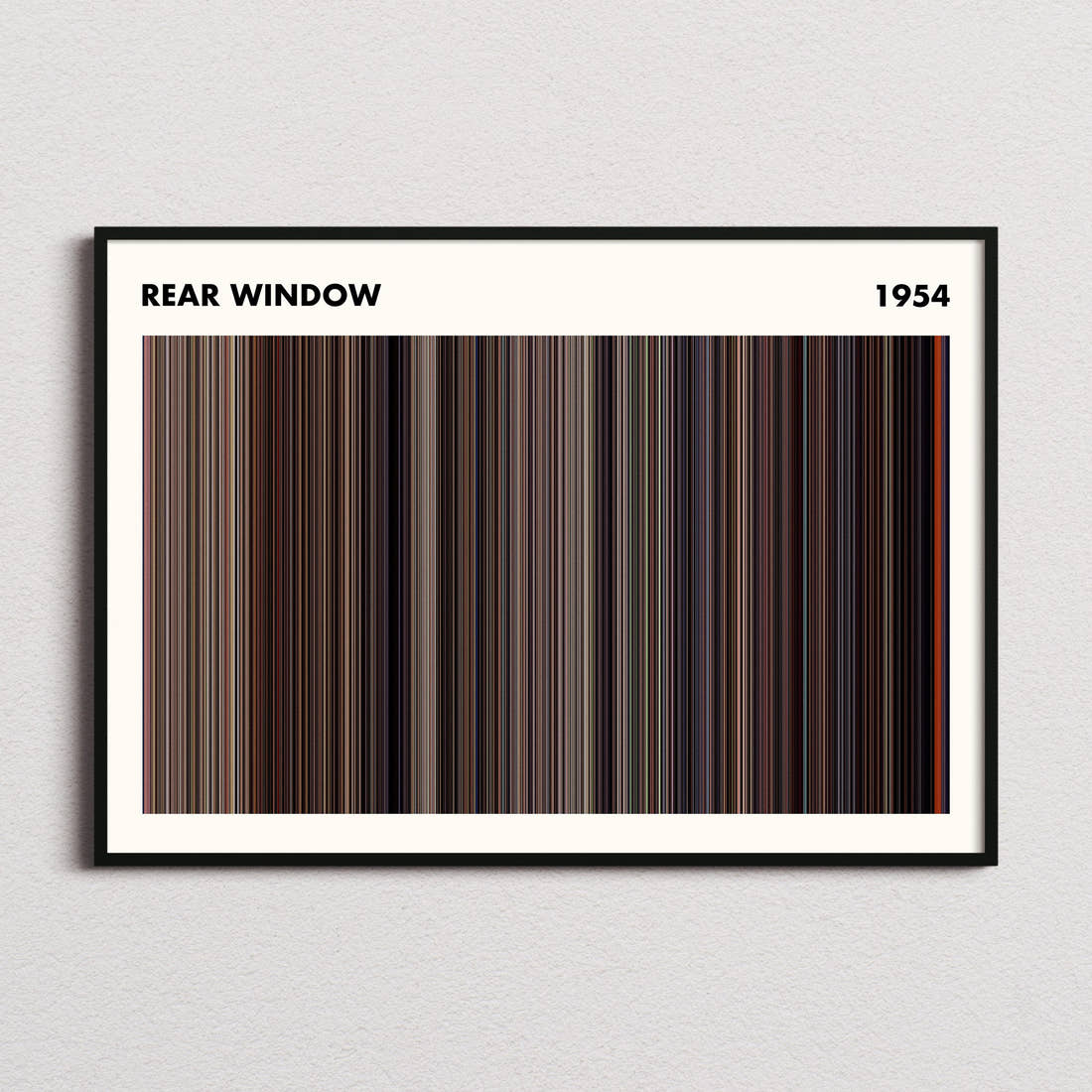 Rear Window Movie Barcode Poster - Simplified