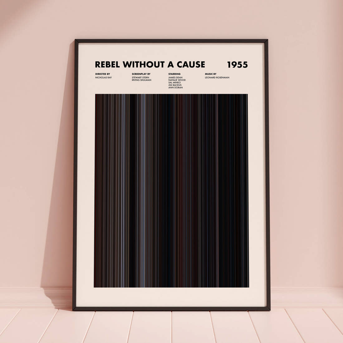 Rebel Without a Cause Movie Barcode Poster