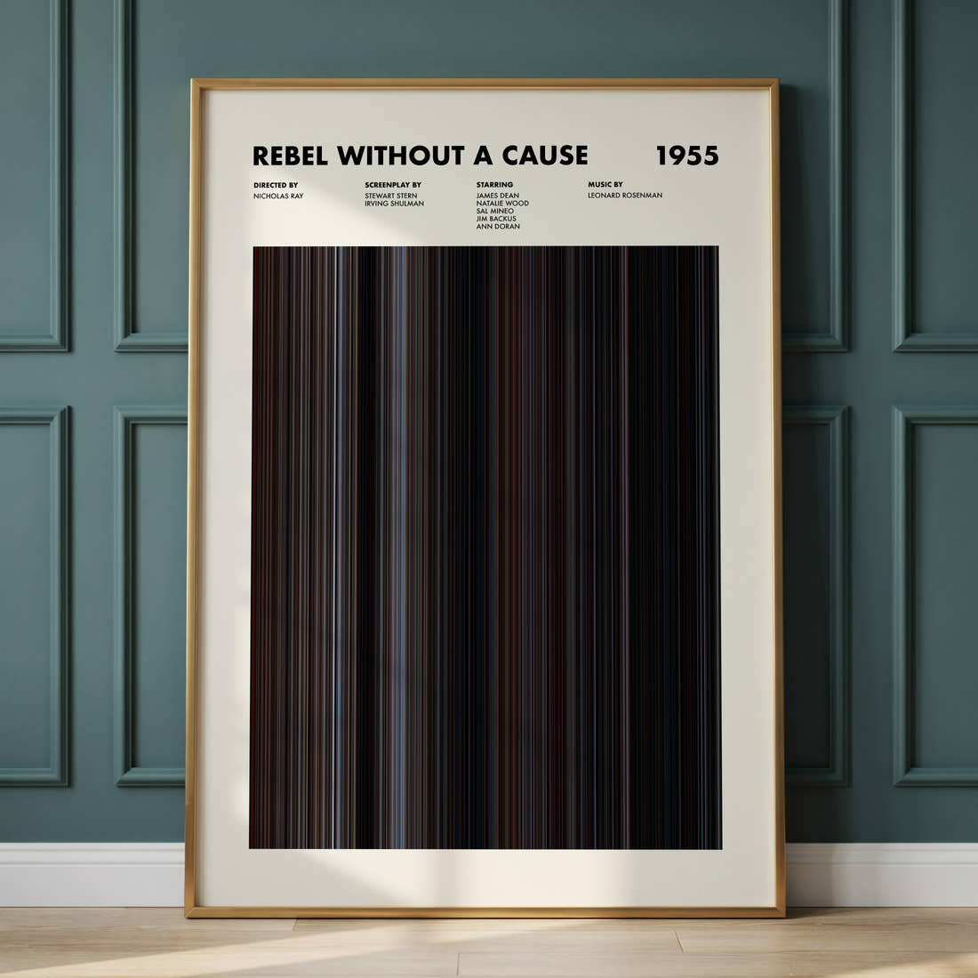 Rebel Without a Cause Movie Barcode Poster