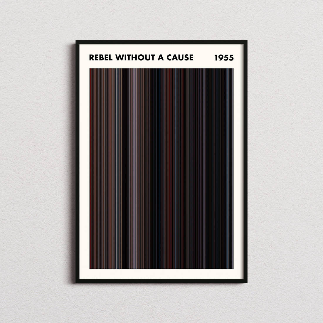 Rebel Without a Cause Movie Barcode Poster - Simplified
