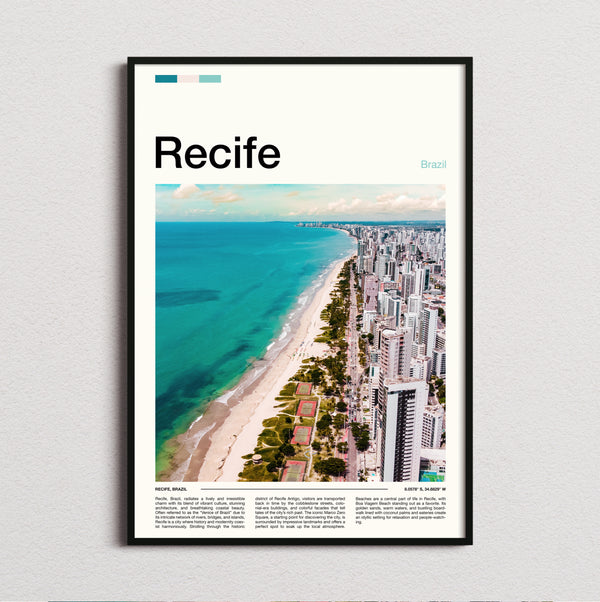 Recife - Beach And High-Rise City - Travel Print