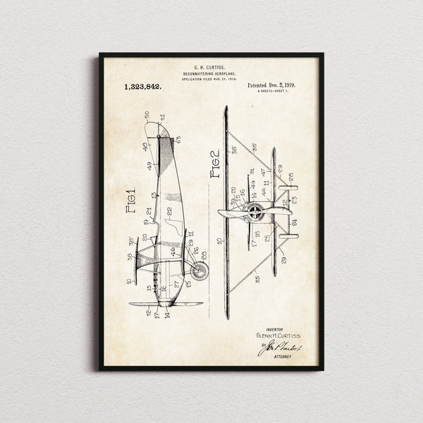 Reconnoitering Airplane Patent Print