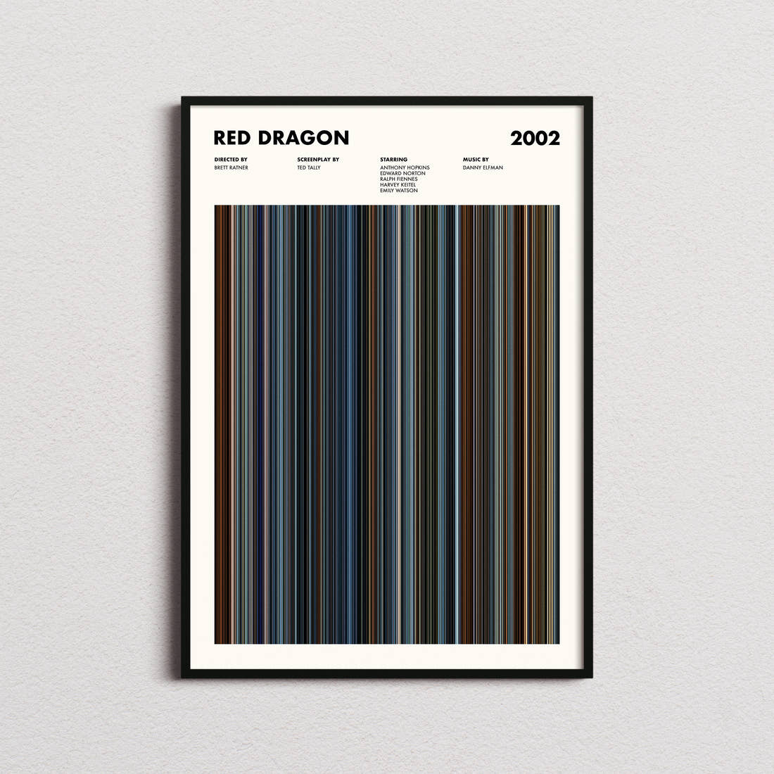Red Dragon Movie Barcode Poster