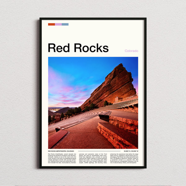 Red Rocks - Amphitheatre At Dusk - Travel Print
