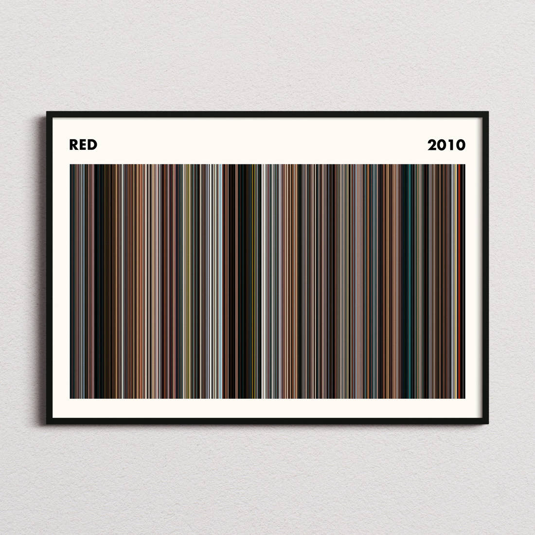 Red Movie Barcode Poster - Simplified