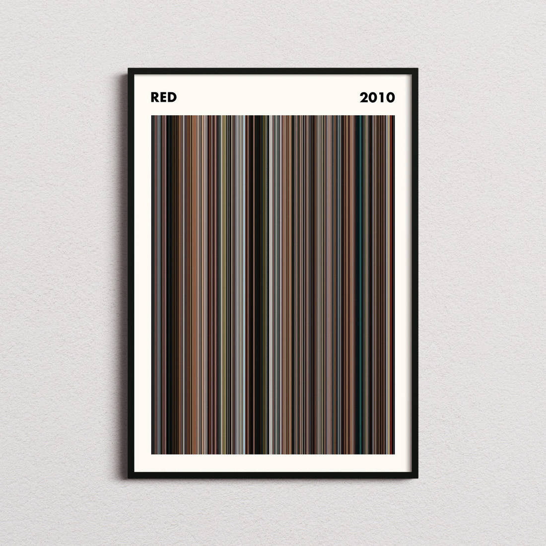 Red Movie Barcode Poster - Simplified