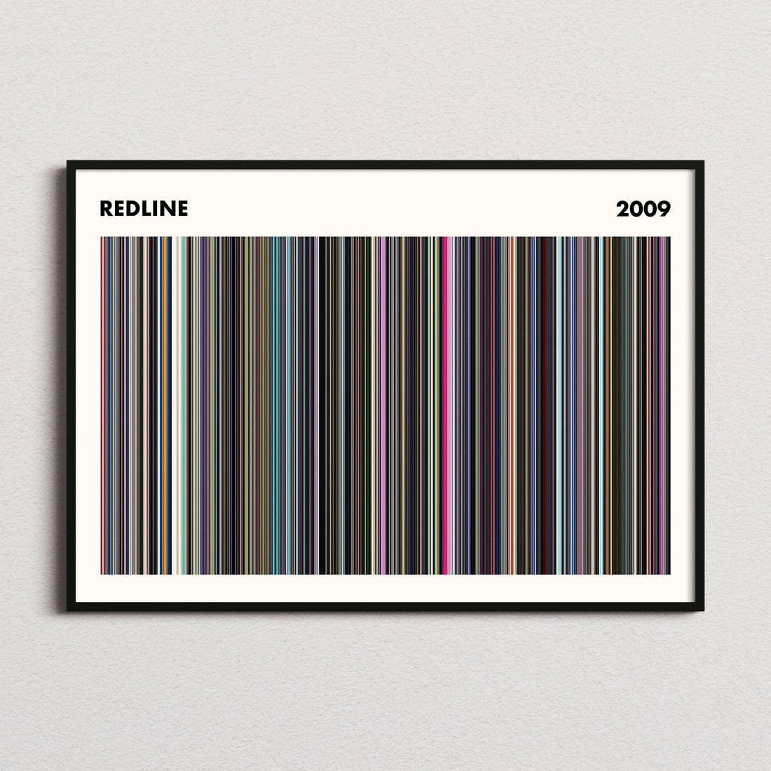 Redline (2009) Movie Barcode Poster - Simplified