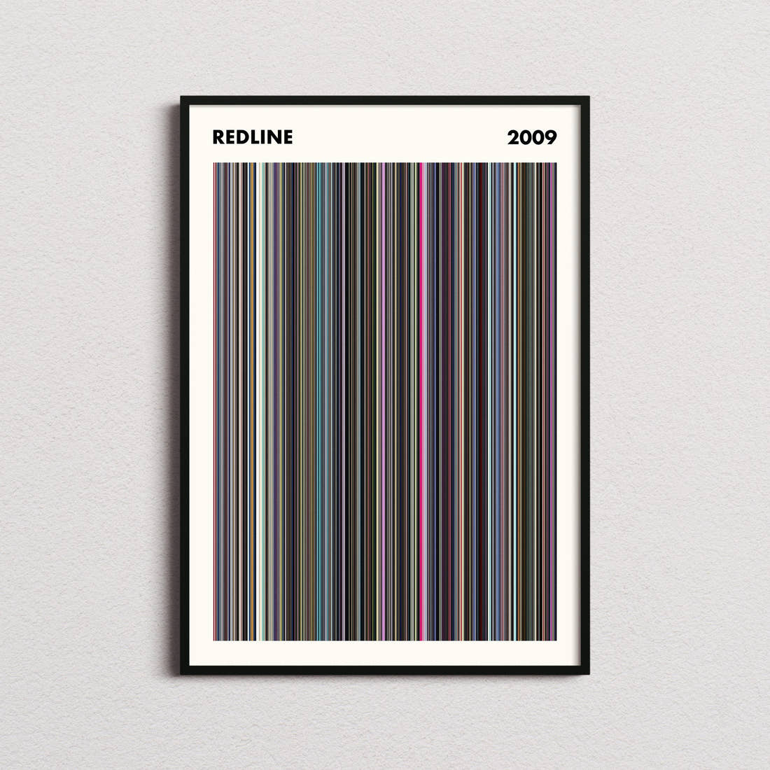 Redline (2009) Movie Barcode Poster - Simplified