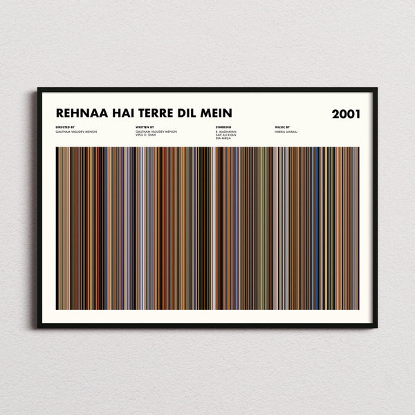 Rehnaa Hai Terre Dil Mein Movie Barcode Poster