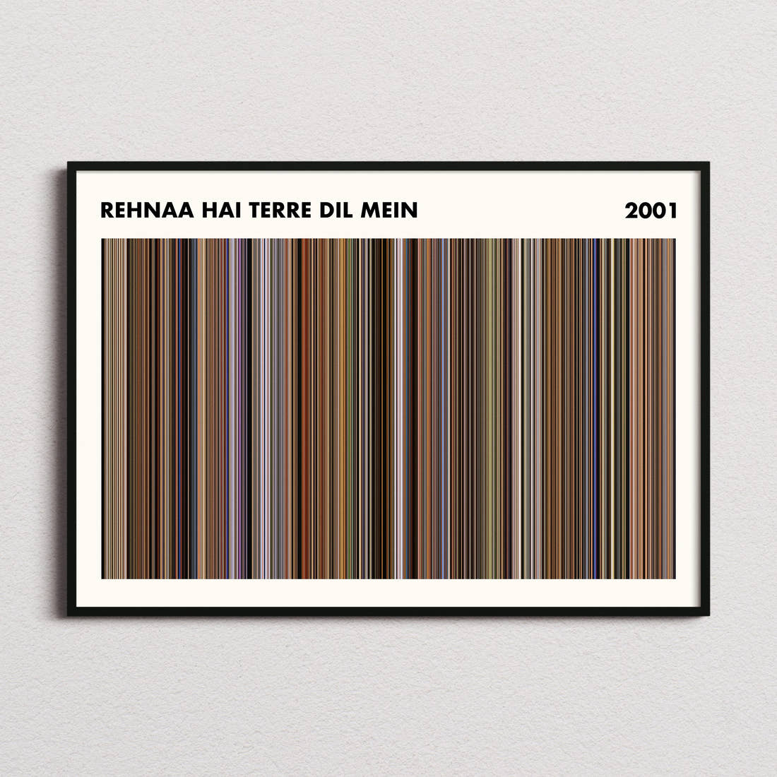 Rehnaa Hai Terre Dil Mein Movie Barcode Poster - Simplified