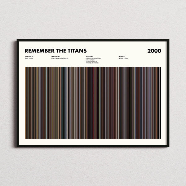 Remember the Titans Movie Barcode Poster