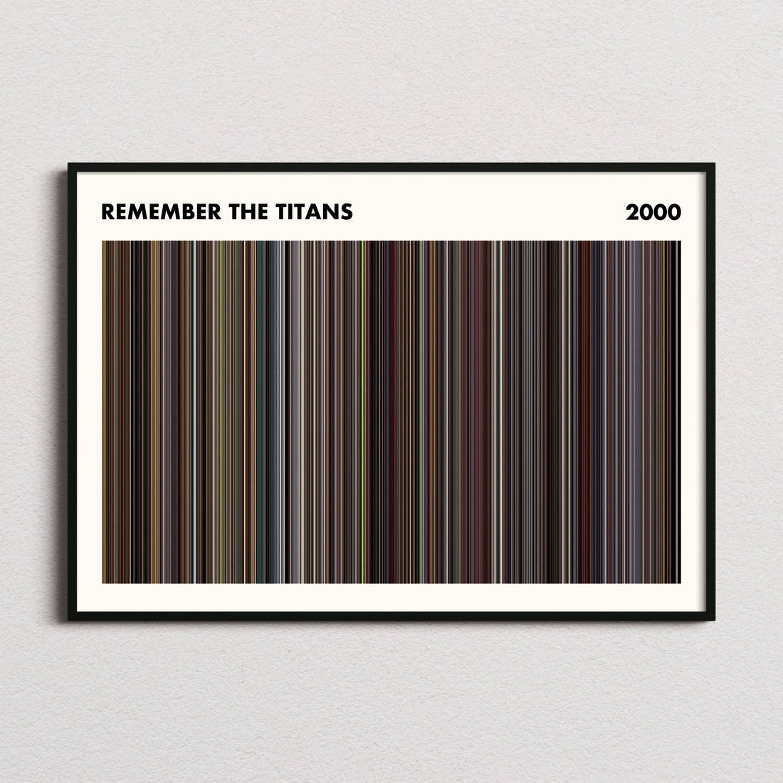 Remember the Titans Movie Barcode Poster - Simplified