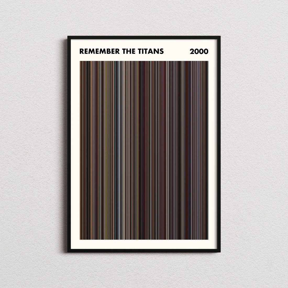 Remember the Titans Movie Barcode Poster - Simplified