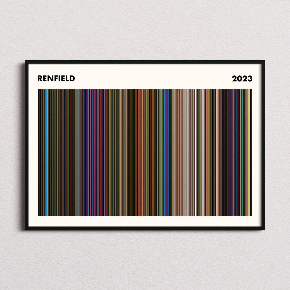 Renfield Movie Barcode Poster - Simplified
