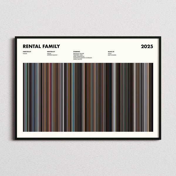 Rental Family Movie Barcode Poster