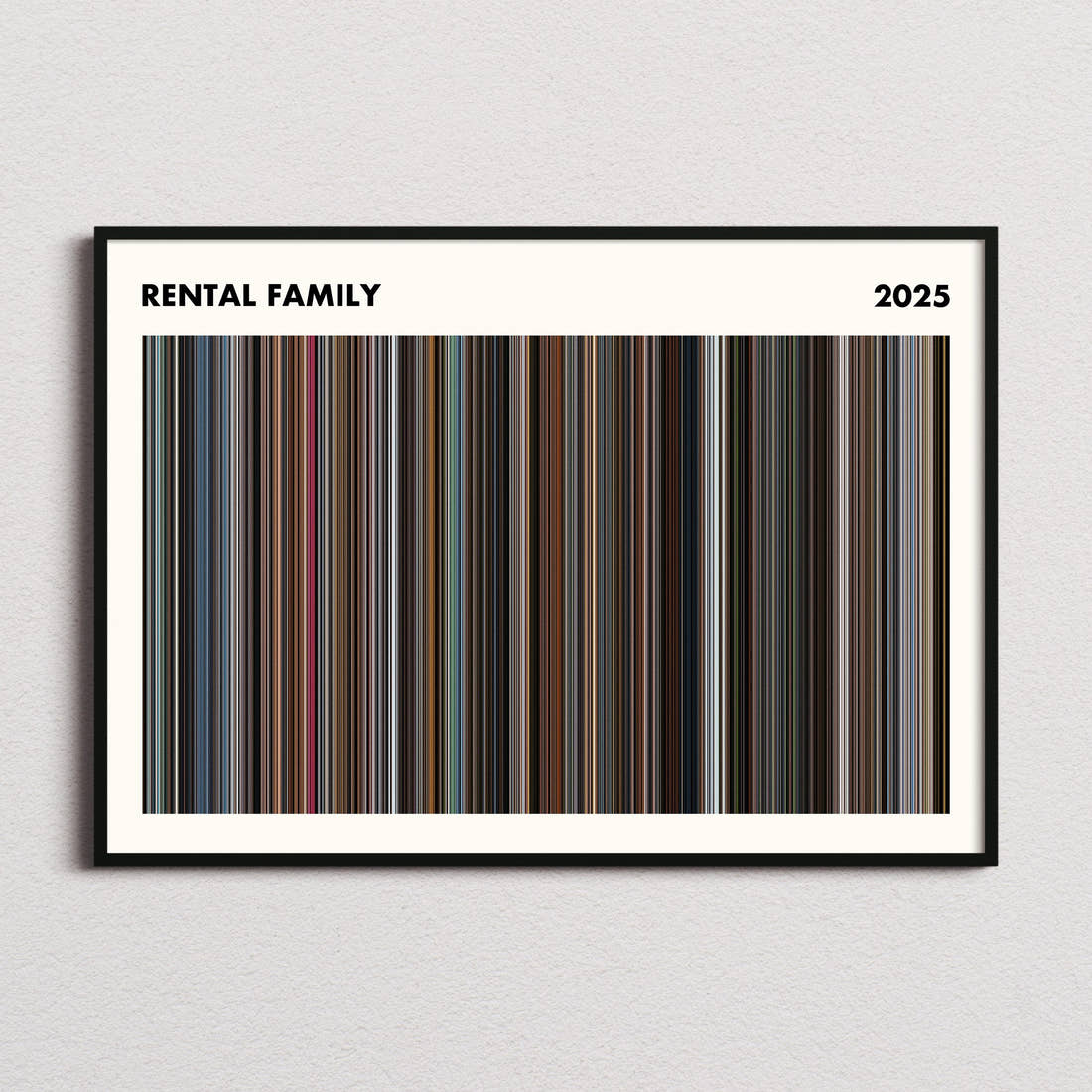 Rental Family Movie Barcode Poster - Simplified