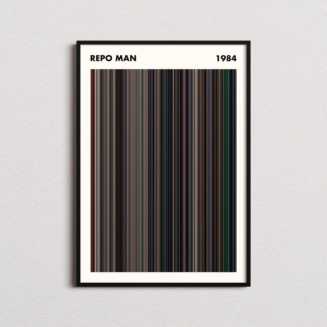 Repo Man Movie Barcode Poster - Simplified
