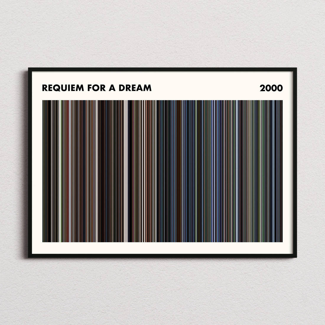 Requiem for a Dream Movie Barcode Poster - Simplified