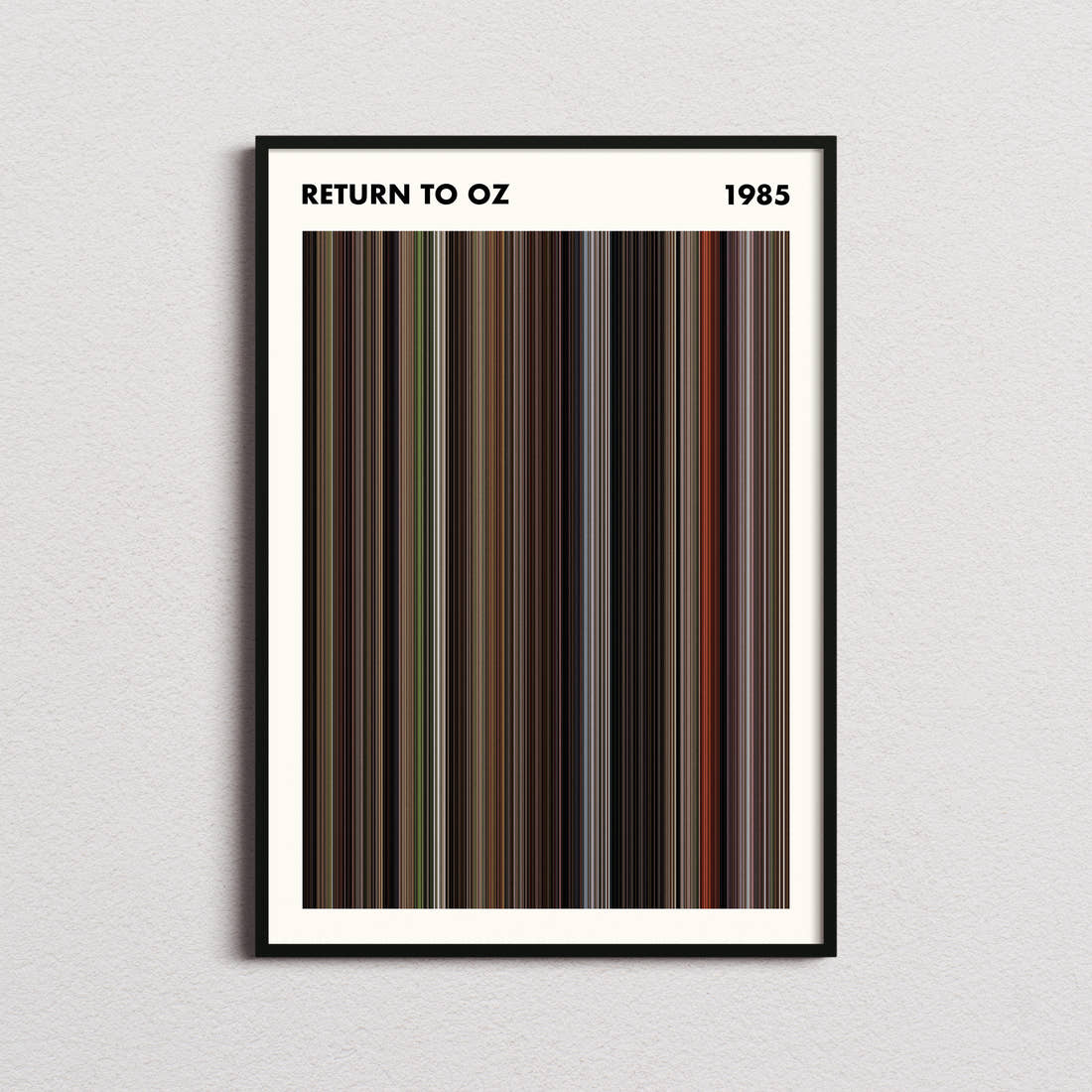 Return to Oz Movie Barcode Poster - Simplified