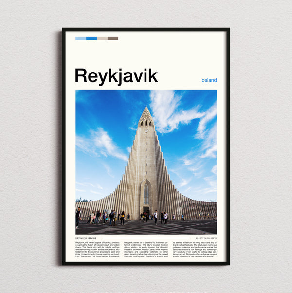 Reykjavik - Hallgrimskirkja - Travel Print