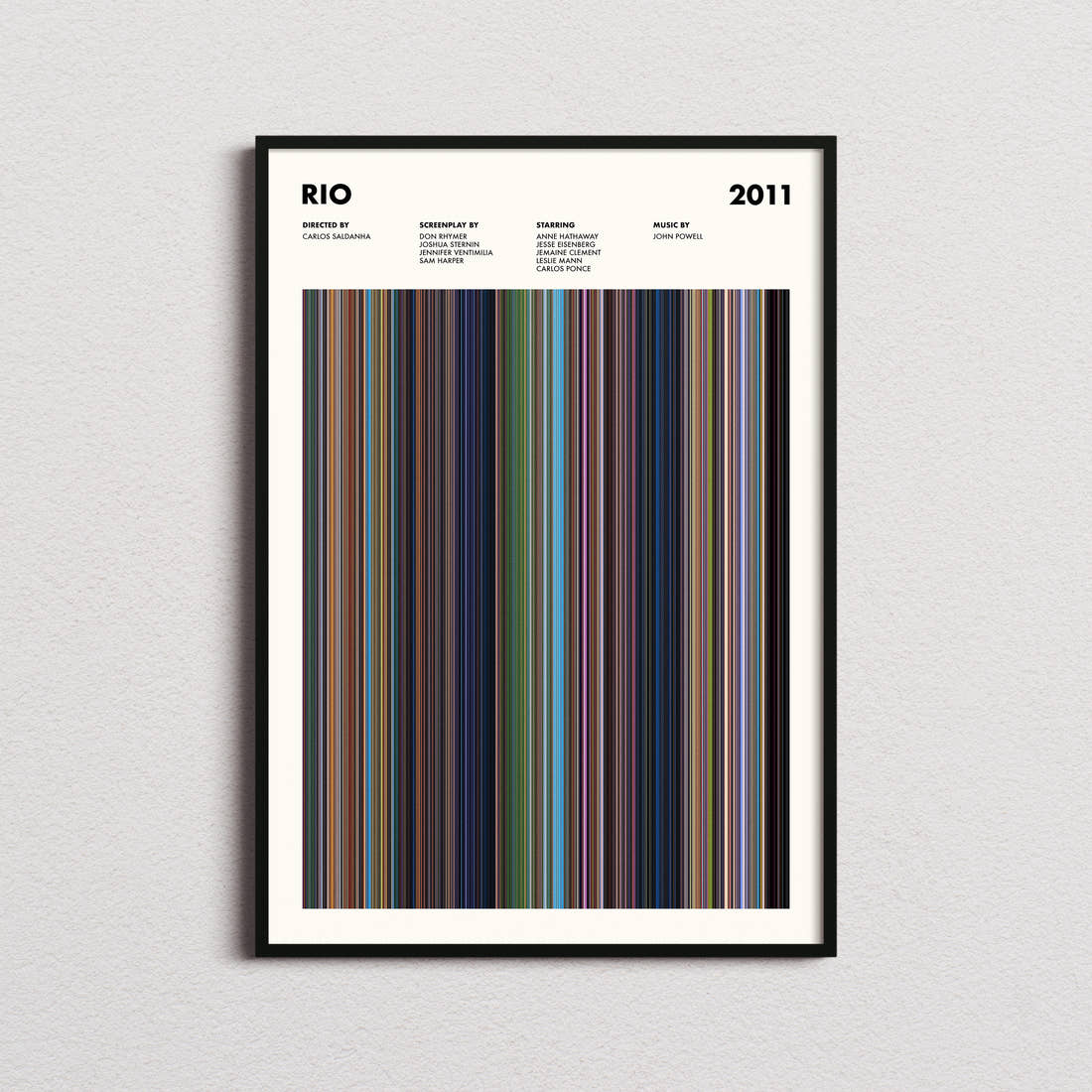 Rio Movie Barcode Poster