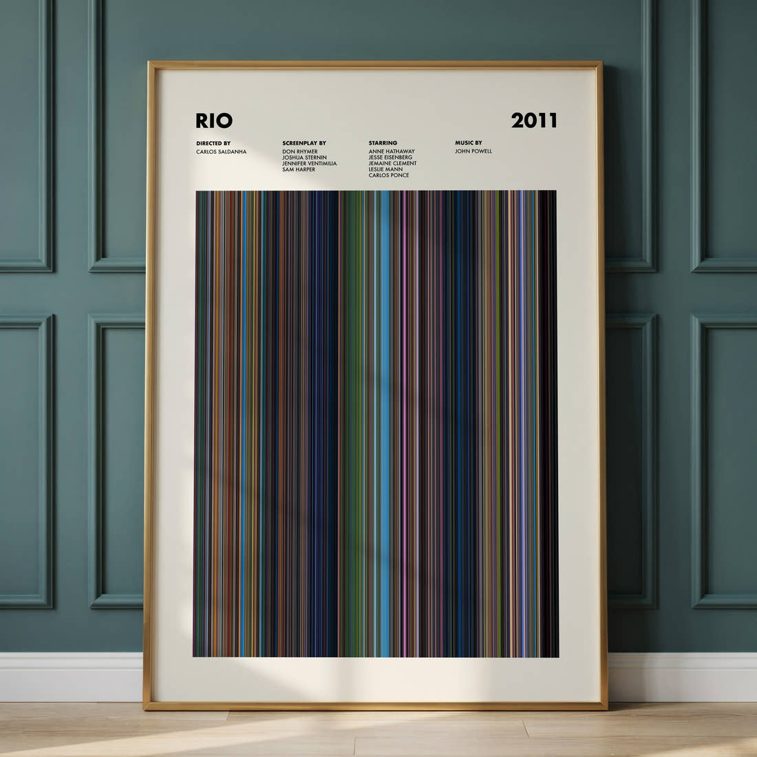 Rio Movie Barcode Poster