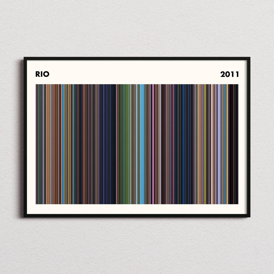 Rio Movie Barcode Poster - Simplified
