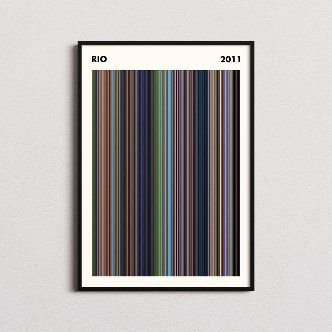 Rio Movie Barcode Poster - Simplified
