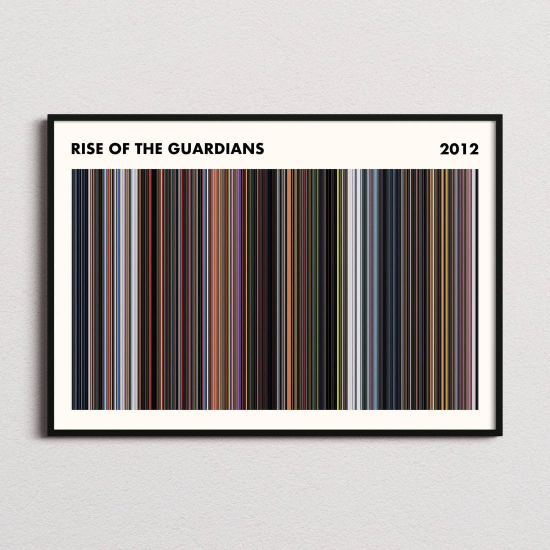 Rise of the Guardians Movie Barcode Poster - Simplified