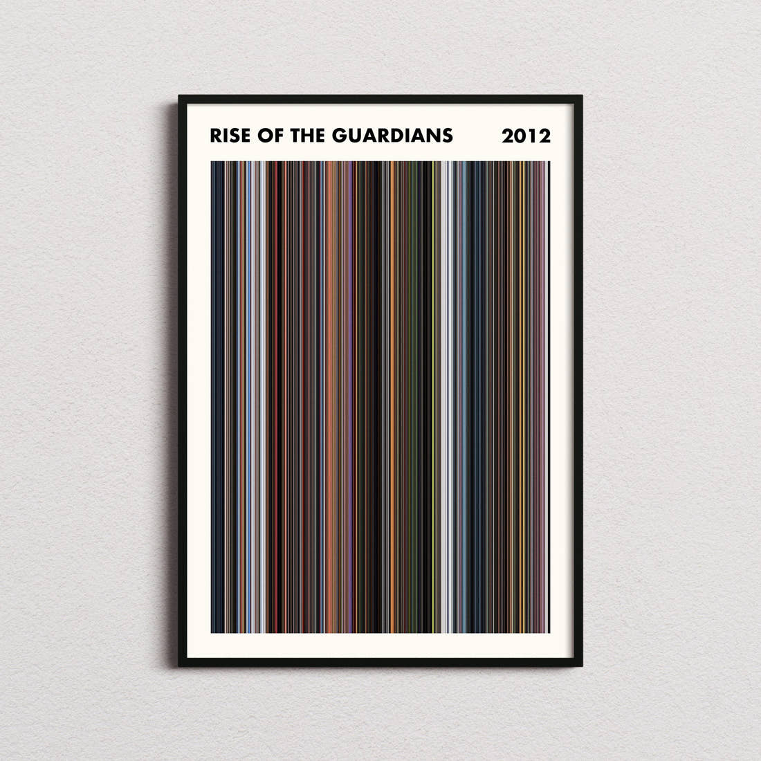 Rise of the Guardians Movie Barcode Poster - Simplified