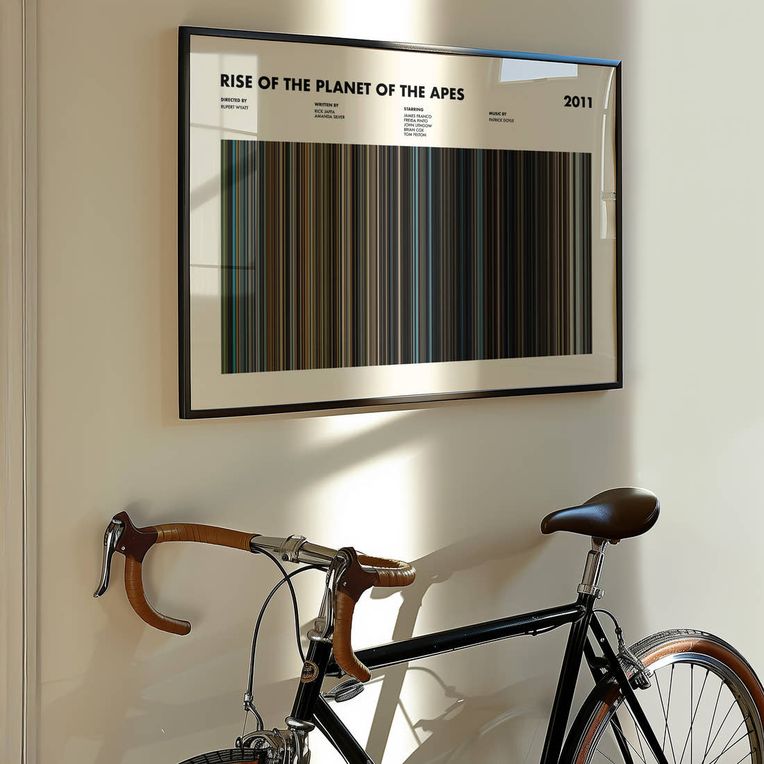 Rise of the Planet of the Apes Movie Barcode Poster