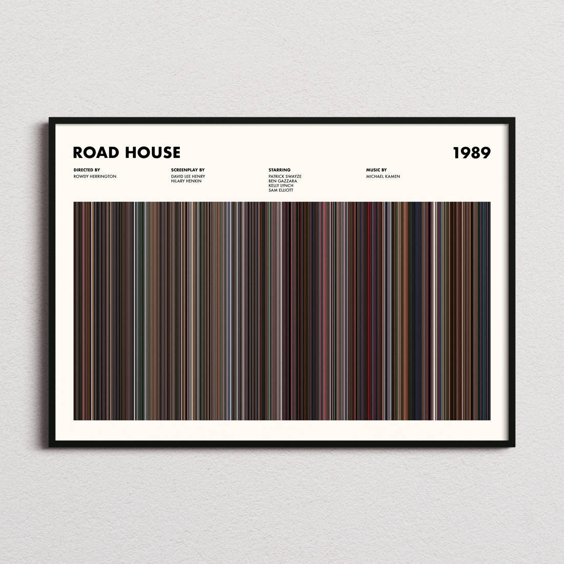 Road House Movie Barcode Poster