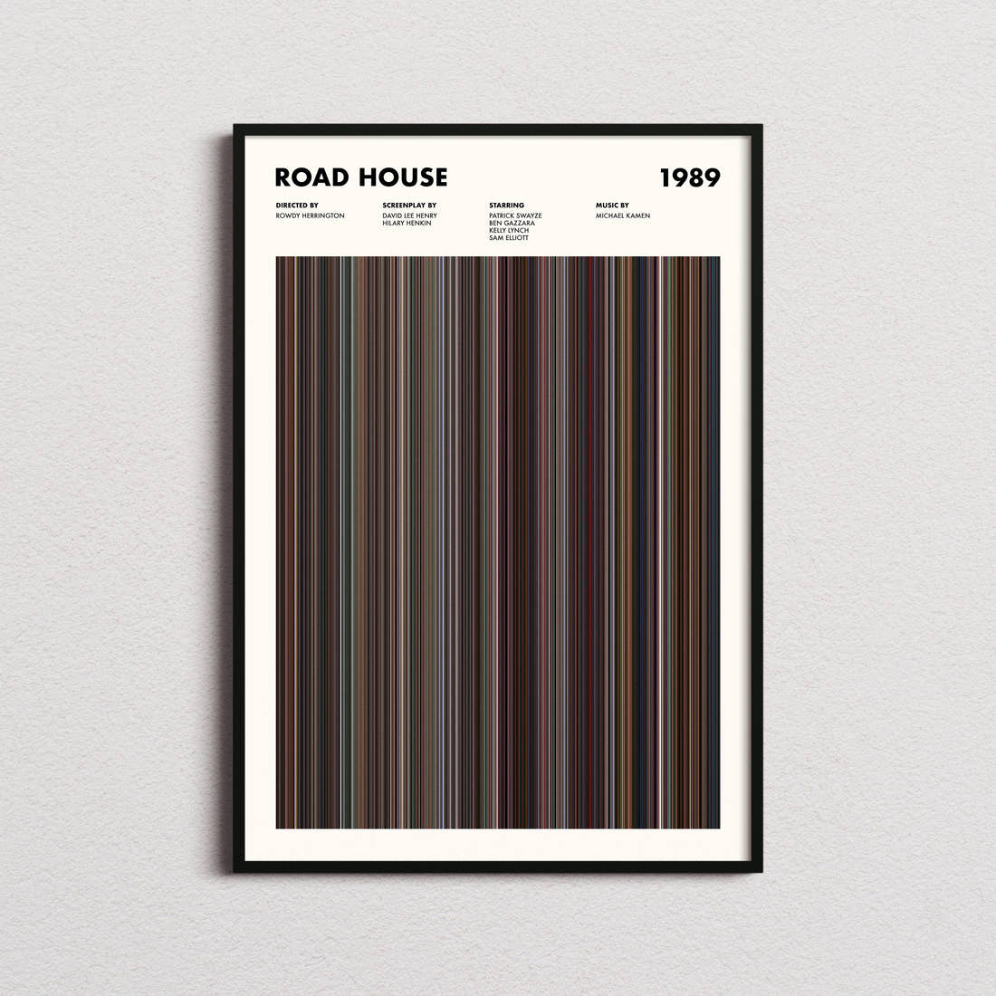 Road House Movie Barcode Poster