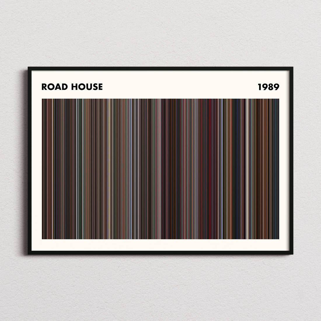 Road House Movie Barcode Poster - Simplified