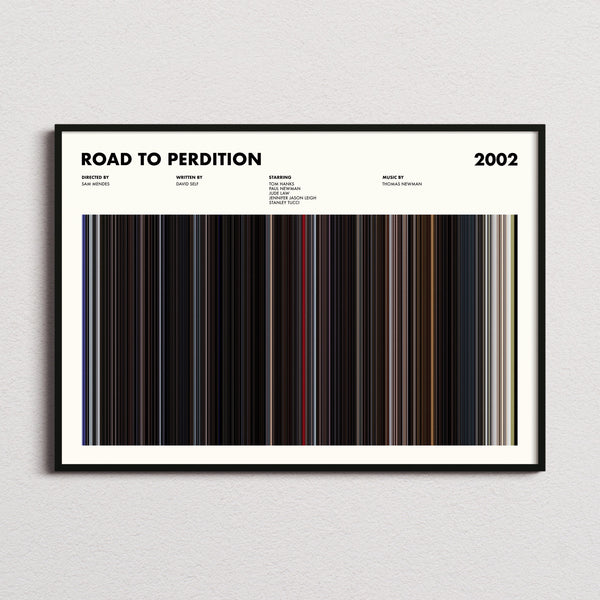 Road To Perdition Movie Barcode Poster