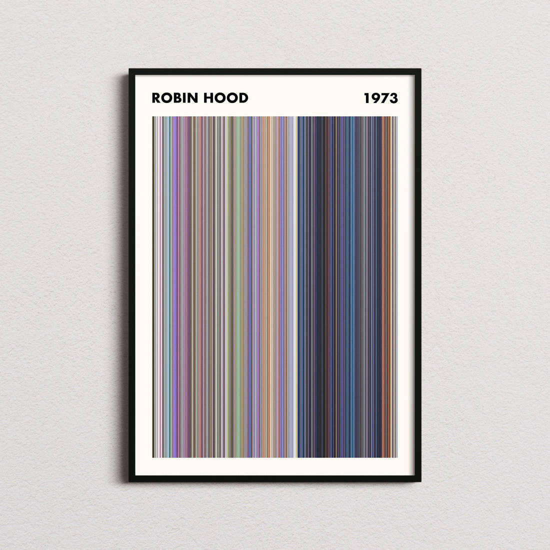 Robin Hood Movie Barcode Poster - Simplified