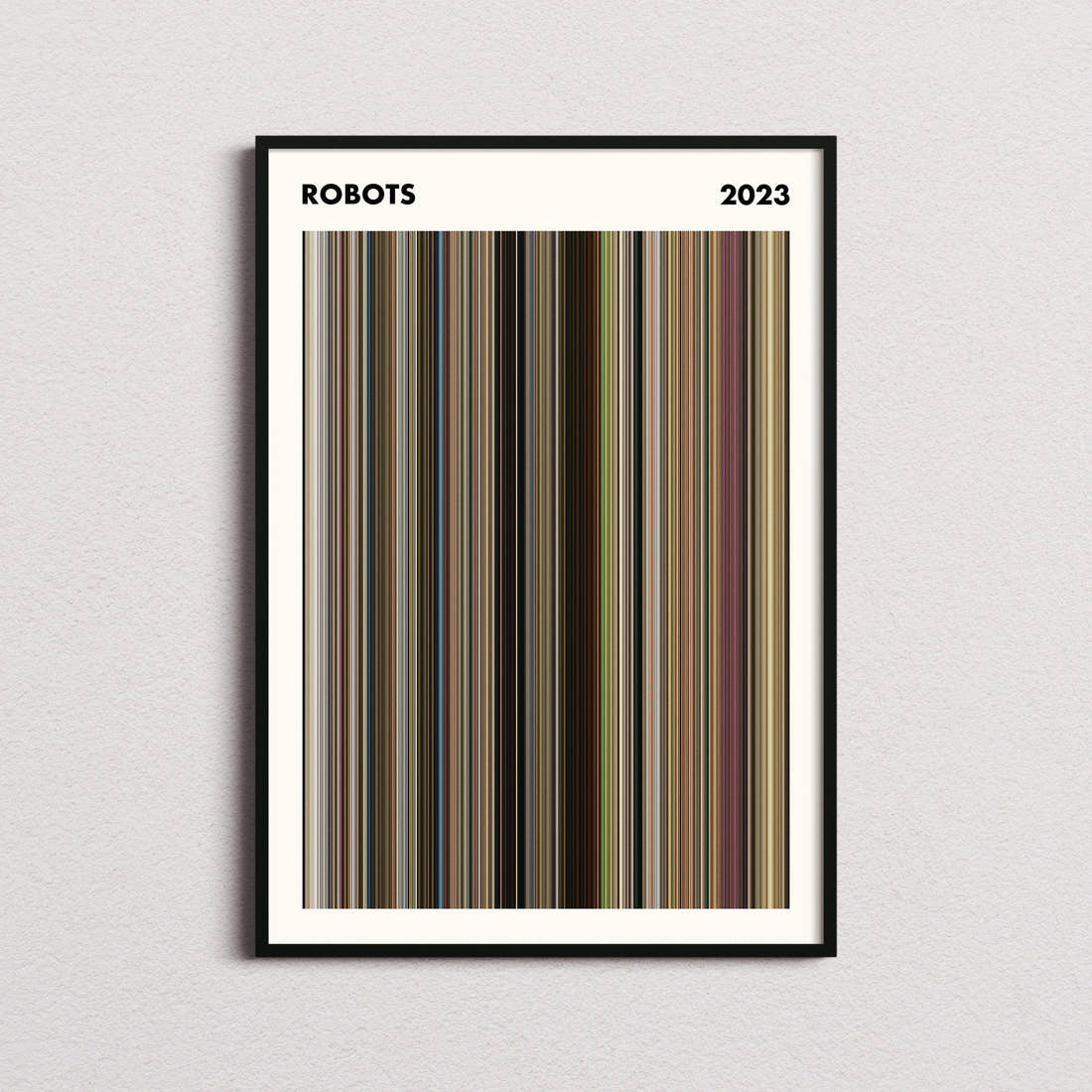 Robots 2023 Movie Barcode Poster - Simplified