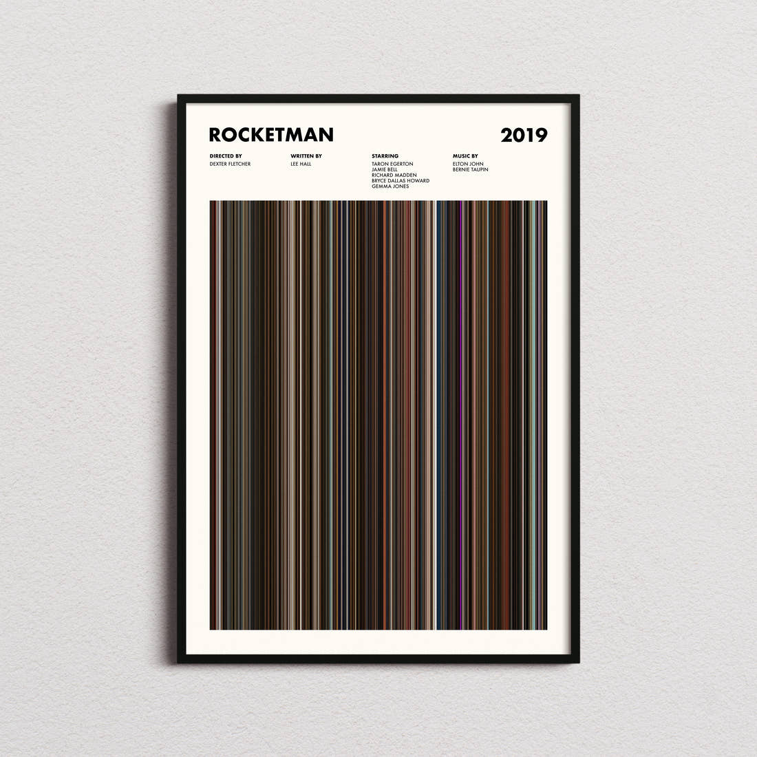 Rocketman Movie Barcode Poster