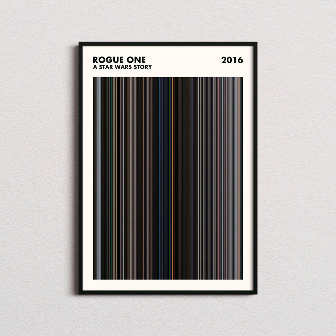 Rogue One: A Star Wars Story Movie Barcode Poster - Simplified