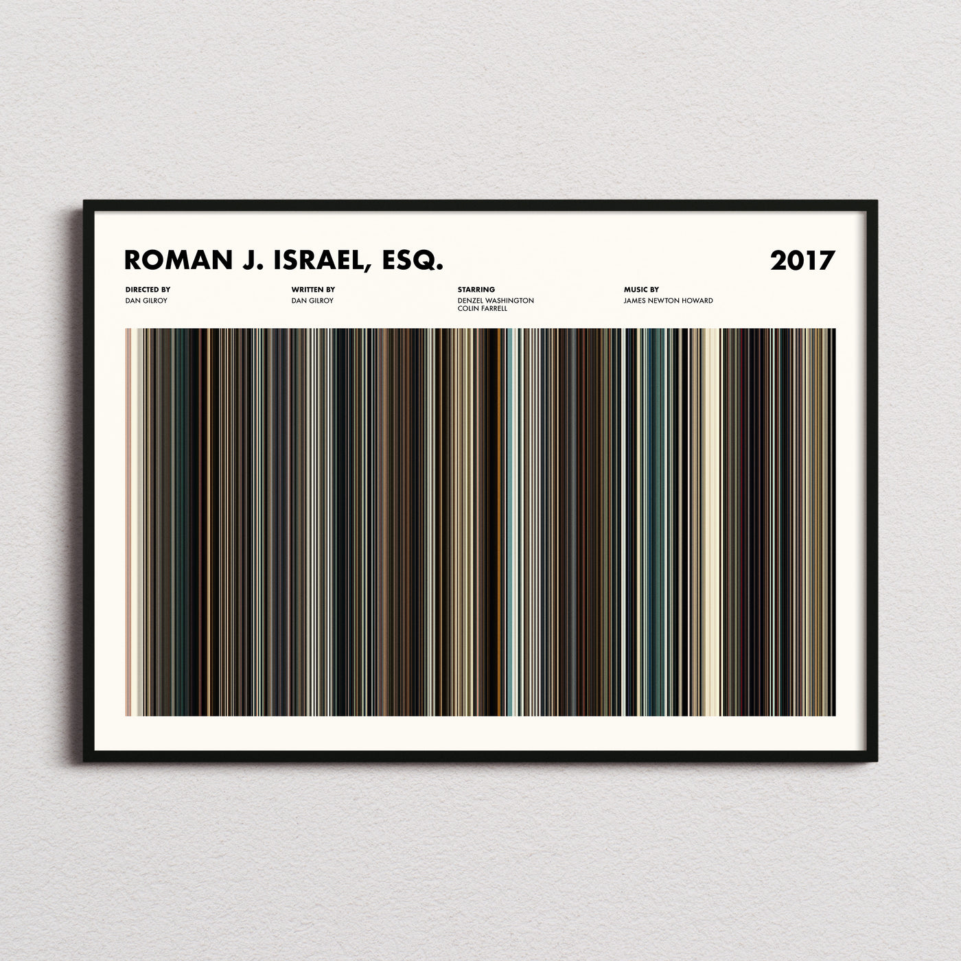 Roman J. Israel, Esq. Movie Barcode Poster