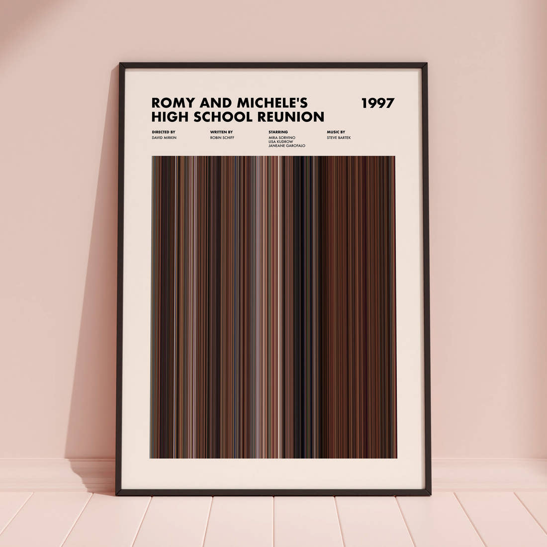Romy and Michele's High School Reunion Movie Barcode Poster