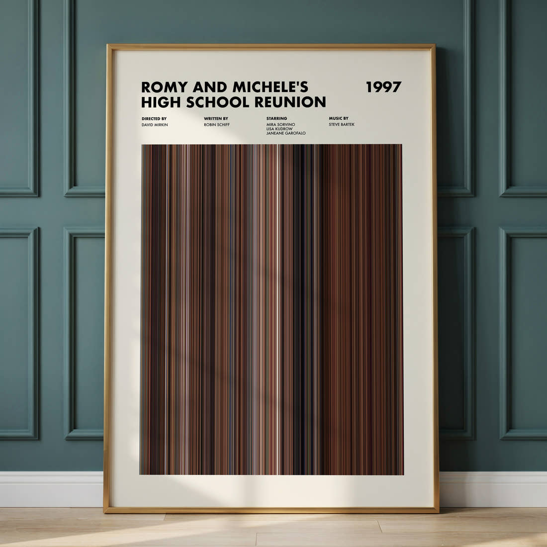 Romy and Michele's High School Reunion Movie Barcode Poster